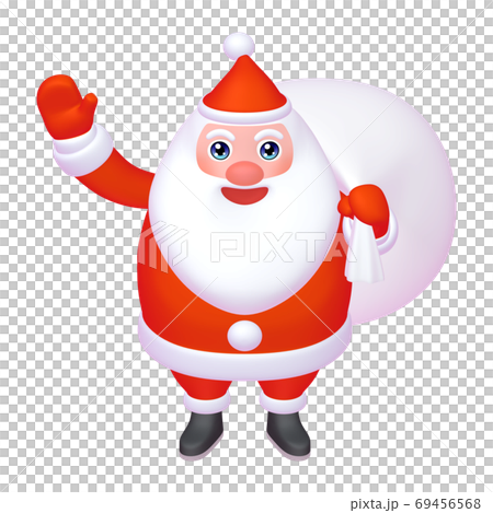 サンタクロースのマスコットキャラクター ゆるキャラ風 1 4 のイラスト素材