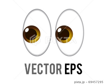 The isolated vector pair of pervy or shifty eyes icon, glancing slightly to the left The isolated vector pair of pervy or shifty eyes icon, glancing slightly to the left 69457295
