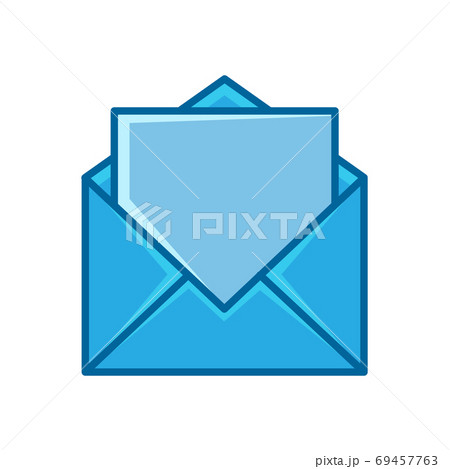 envelope blue flat icon vector illustration 69457763