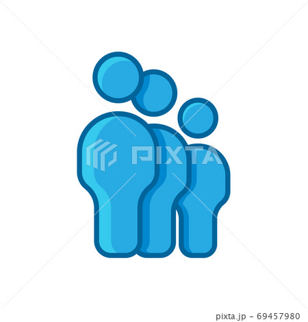 group people blue flat icon group people blue flat icon 69457980