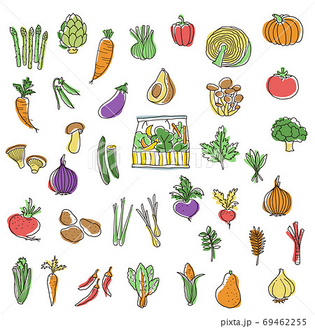 可愛い野菜のイラスト素材集 のイラスト素材