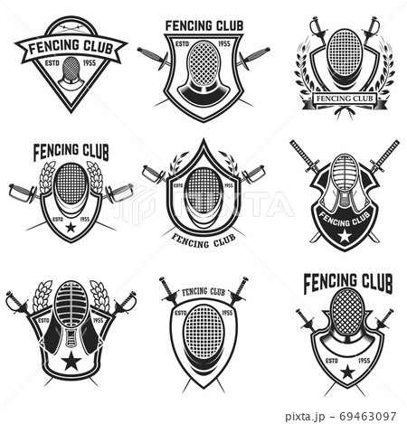 Set of fencing sport emblems Set of fencing sport emblems 69463097