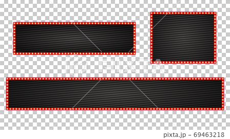 赤枠・電飾のテロップベース・黒ベース 69463218