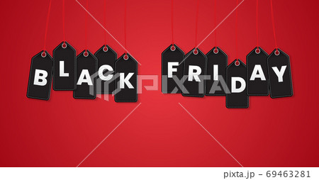 Black Friday Sale Template. Vector Illustration 69463281