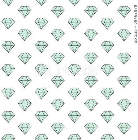 Vector seamless pattern of mint blue diamond 69463879