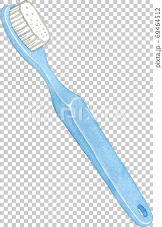 Light blue toothbrush watercolor illustration 69464512