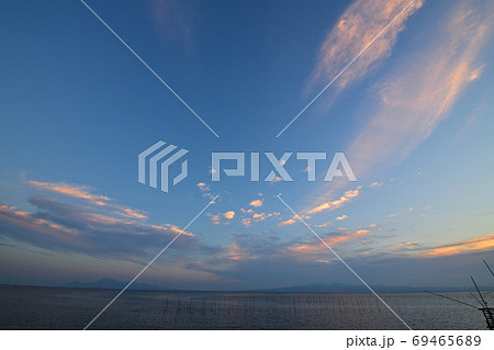 柳川市　有明海夕景 69465689