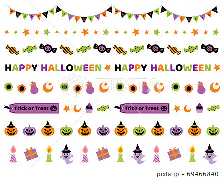 ハロウィンのボーダーイラスト 69466840