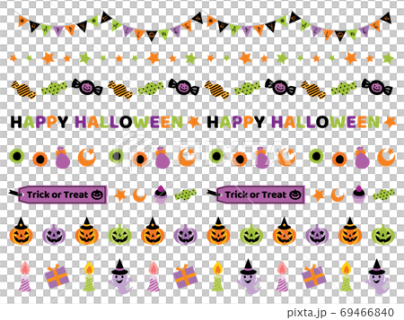 ハロウィンのボーダーイラスト 69466840