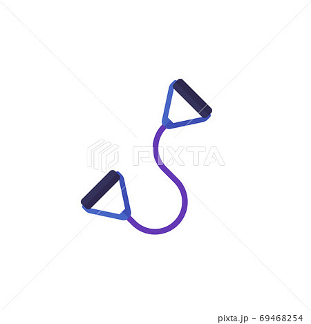 exercise band isolated on white, vector icon 69468254