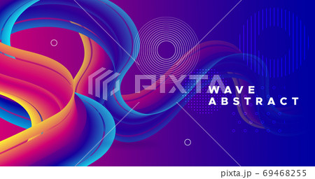Fluid Abstract. 3d Gradient Template. Vector  69468255