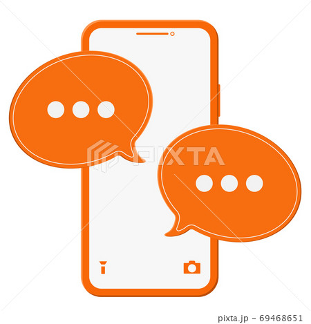 Smartphone Digital Technology With Speech のイラスト素材