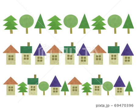木に囲まれた住宅街 69470396