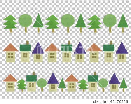 Residential area surrounded by trees 69470396