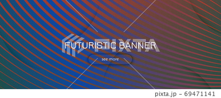 Fluid Geometric Abstract. Vivid Futuristic Shapes  69471141