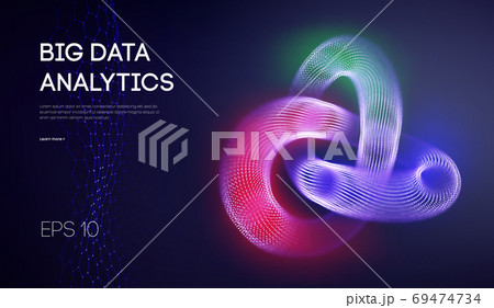 Big data network information background. Internet analytics and computer technology. Business analysis database, digital info vector illustration. Big storage search optimisation. Networking 69474734