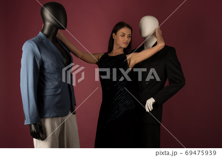 A young girl with problematic skin suffers from loneliness in a 69475939