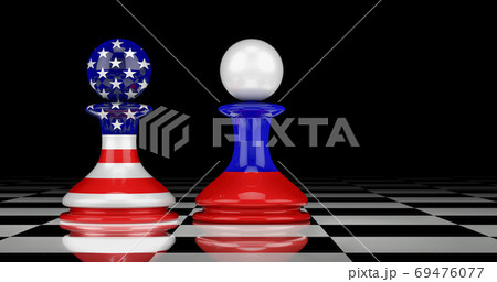 Russia and the United States confrontation and relations concept 69476077