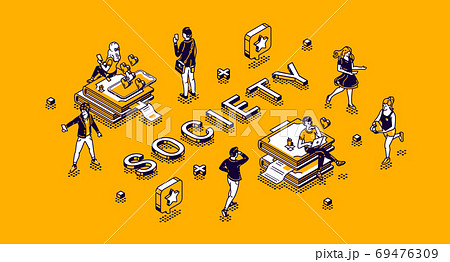 Society isometric concept with tiny characters Society isometric concept with tiny characters 69476309