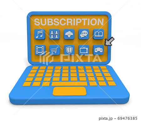 ノートパソコンにアプリケーションをインストールする。サブスクリプションサービスを利用する。 69476385