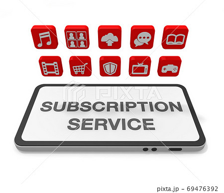 スマートフォンにアプリケーションをインストールする。サブスクリプションサービスに登録する。定額制のビ 69476392