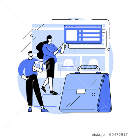 Corporate website abstract concept vector illustration. 69476917