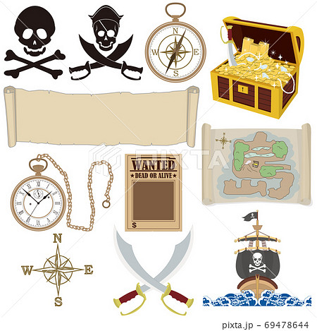 Treasure chest. Medieval mystery pirate - Stock Illustration [73796806]  - PIXTA