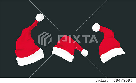 Red santa hat with white fur. Xmas clothing Red santa hat with white fur. Xmas clothing 69478699