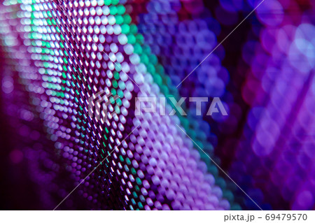 CloseUp LED blurred screen. LED soft focus background. abstract 69479570
