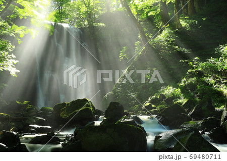 夏の亀田不動滝 69480711