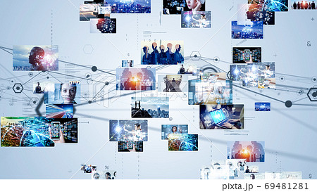 ビジネスネットワーク　CGアニメーション 69481281