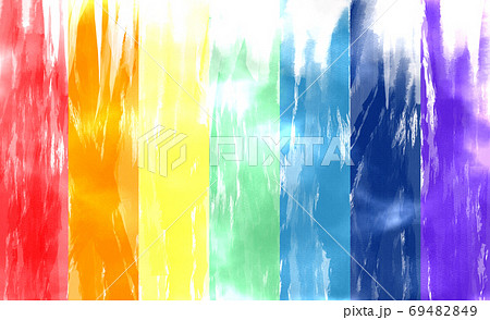 縦に流れる七色の背景 上 虹 ワイド のイラスト素材
