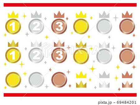 王冠 キラキラ ランキングのイラスト素材