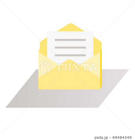 メールを送る立体イラスト メールを送る立体イラスト 69484349