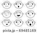 モノクロ顔 69485169
