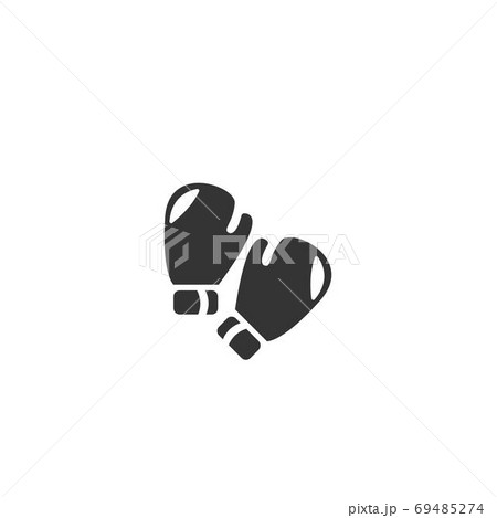 Boxing Gloves Icon Logo Vectorのイラスト素材