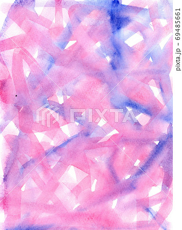 水彩で描いたカラフルな滲みのイラスト素材