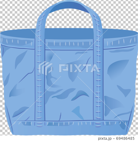 デニム生地のトートバッグのイラスト素材 [69486485] - PIXTA