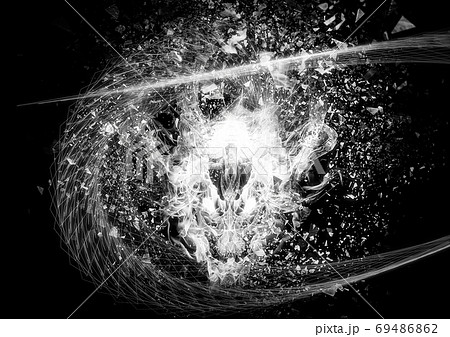 抽象的な白い龍 抽象的な白い龍 69486862