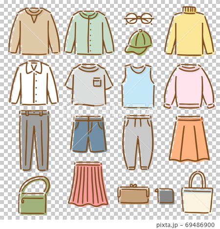 洋服 ファッション イラスト セット 69486900