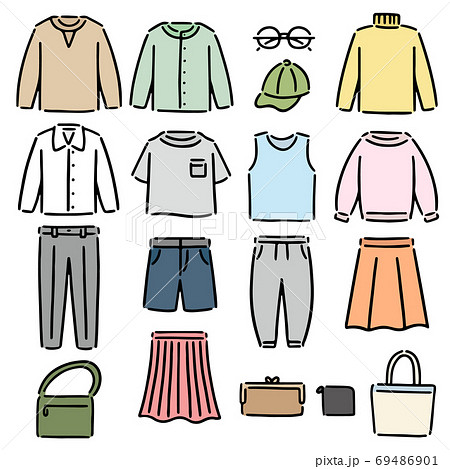 洋服 ファッション イラスト セット 69486901