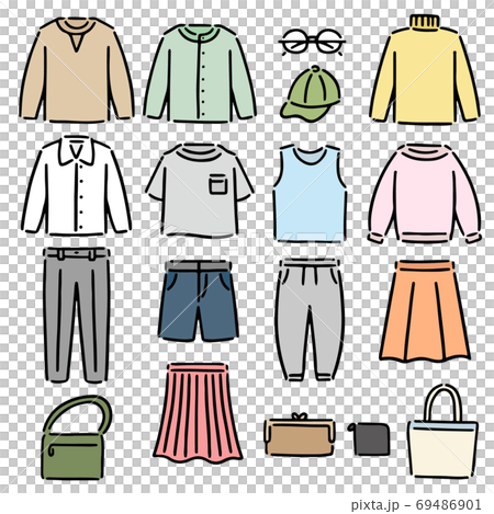 洋服 ファッション イラスト セット 69486901