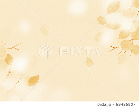 背景素材 水彩テクスチャー 枯葉 秋 背景素材 水彩テクスチャー 枯葉 秋 69486907