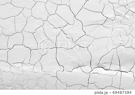 塗装のひび割れ 背景素材 の写真素材
