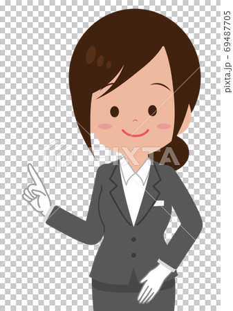 Ceremony staff upper body pointing and explaining 69487705