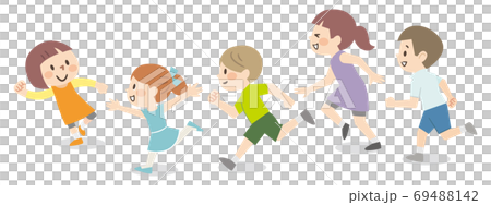 走る子供たち 69488142