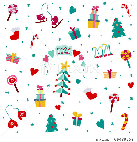 Vector illustration on the theme of the New Year. 69489258