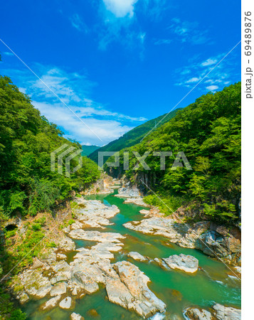 River flowing through the canyon (Tochigi, Japan) River flowing through the canyon (Tochigi, Japan) 69489876