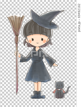 手描き風・魔女っ子 手描き風・魔女っ子 69492182