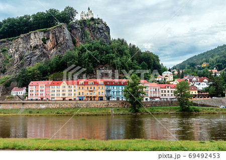Elbe River, Sheperds Wall, Tetschen Castle, Decin, Tetschen, C Elbe River, Sheperds Wall, Tetschen Castle, Decin, Tetschen, C 69492453